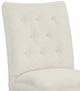 Fairfield® Customizable Entree Dining Concave Short Back Tufted Armless Stack Chair with Linen Legs and Buttons-1