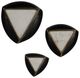 Sagebrook Home Dayton 3-Piece Black/White Triangle Wall Decor Set-1