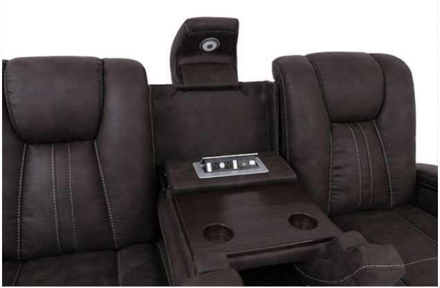 Furniture of America® Amirah Dark Gray Power Reclining Sofa-2