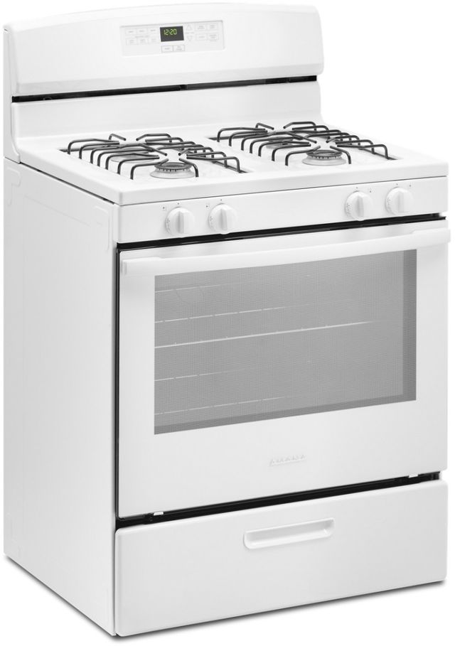 Amana® 30" White Freestanding Gas Range-3