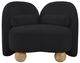 Meridian Furniture Daphne Black Chenille Fabric Accent Chair-1