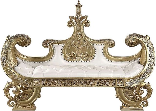 ACME Furniture Bernadette Gold/White Bench-3