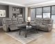 Homelegance® Oberon Grayish Brown Double Manual Reclining Loveseat with Center Console-1