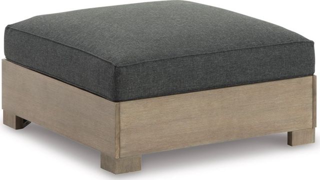 Citrine Park Outdoor Ottoman with Cushion - Charcoal/Brown Citrine Park Outdoor Ottoman with Cushion - Charcoal/Brown