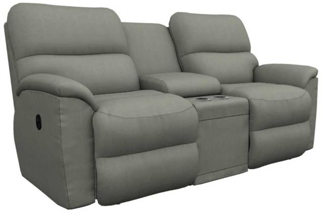 La-Z-Boy® Brooks Shadow Manual Reclining Loveseat with Console-0