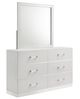 New Classic® Home Furnishings Europa White Dresser and Mirror-0
