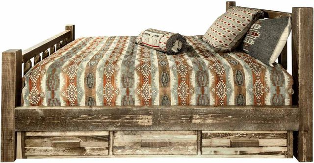 Montana Woodworks® Homestead Stain & Clear Lacquer Queen Bed with Storage-2