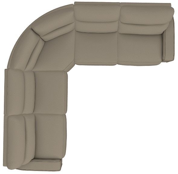 La-Z-Boy® Maddox 5-Piece Fossil Curve Manual Reclining Sectional-3