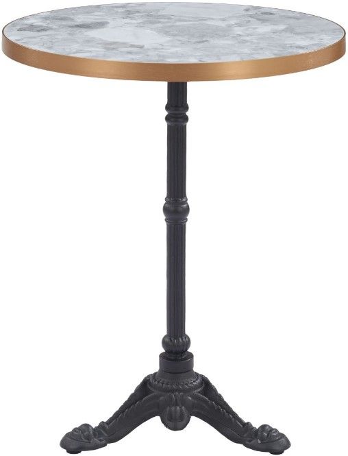 Zuo® Modern Gazebo Gold/Gray Aluminum Outdoor Dining Table with Black Base-1