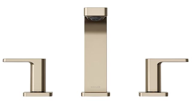 KOHLER® Parallel® Vibrant Brushed Bronze Widespread Bathroom Sink Faucet-1