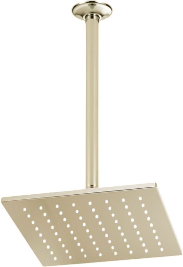 Brizo Essential™ Brilliance® Polished Nickel Linear Square Single-Function Raincan Shower Head-2