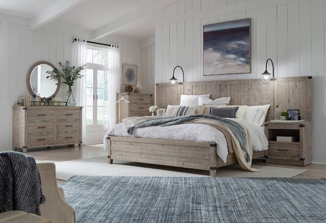 aspenhome® Foundry Weathered Stone Nightstand-3