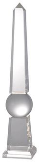 A & B Home Chrome Obelisk Decorative Object-0