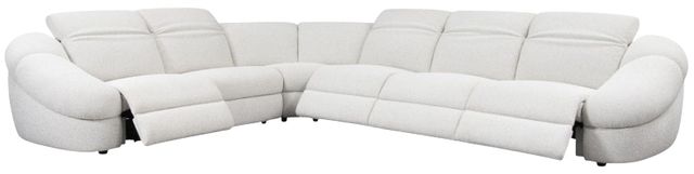 Bernhardt Massimo Bernhardt Living 6-Piece White L-Shape Power Reclining Sectional-1
