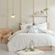 Olliix by Urban Habitat Ivory King/California King Brooklyn Cotton Jacquard Duvet Cover Set-0