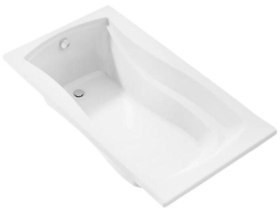 KOHLER® Mariposa® White 60" x 36" Drop-In Bath with-0