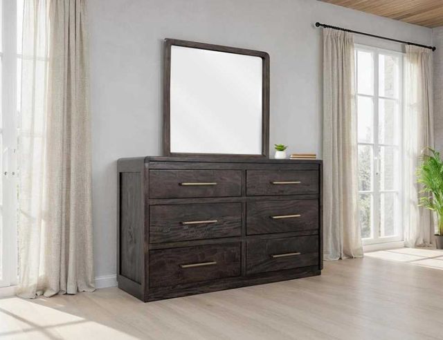International Furniture Direct Dark Mezquite Black Dresser-1