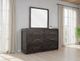 International Furniture Direct Dark Mezquite Black Dresser-1