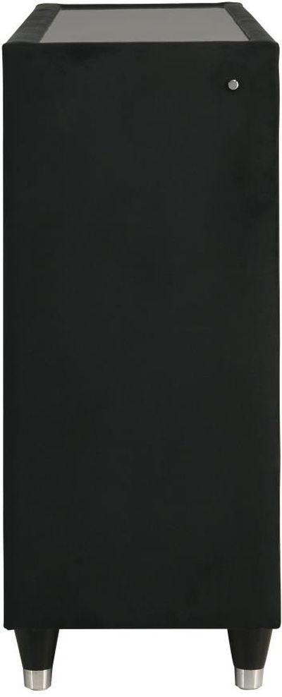 Coaster® Ravenne Black Upholstered LED Dresser-4