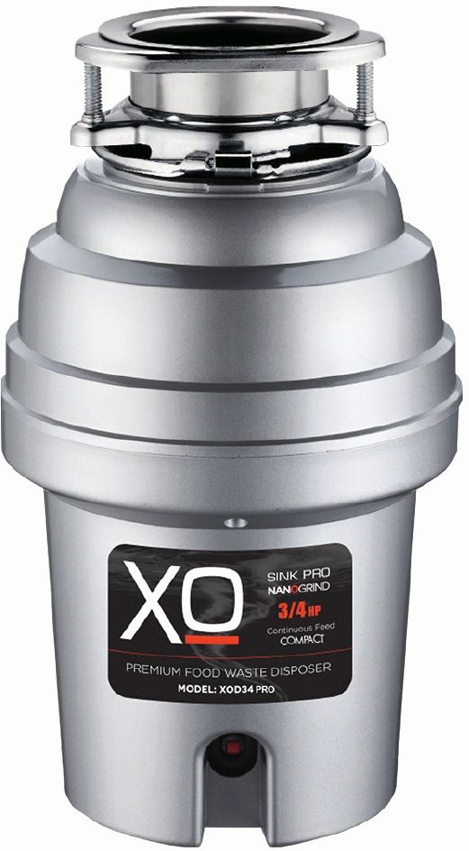 XO 0.75 HP Continuous Feed Stainless Steel Garbage Disposer-0