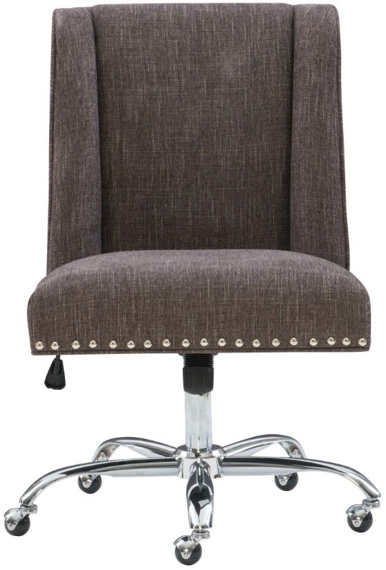 Linon Draper Charcoal Office Chair-3