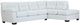 Hughes Furniture® 16900 2-Piece Trotter White L-Shape Sectional-0