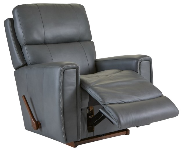LoLo – The Rebirth La-Z-Boy® Apollo Blue Grey Leather Power Reclining Sofa with