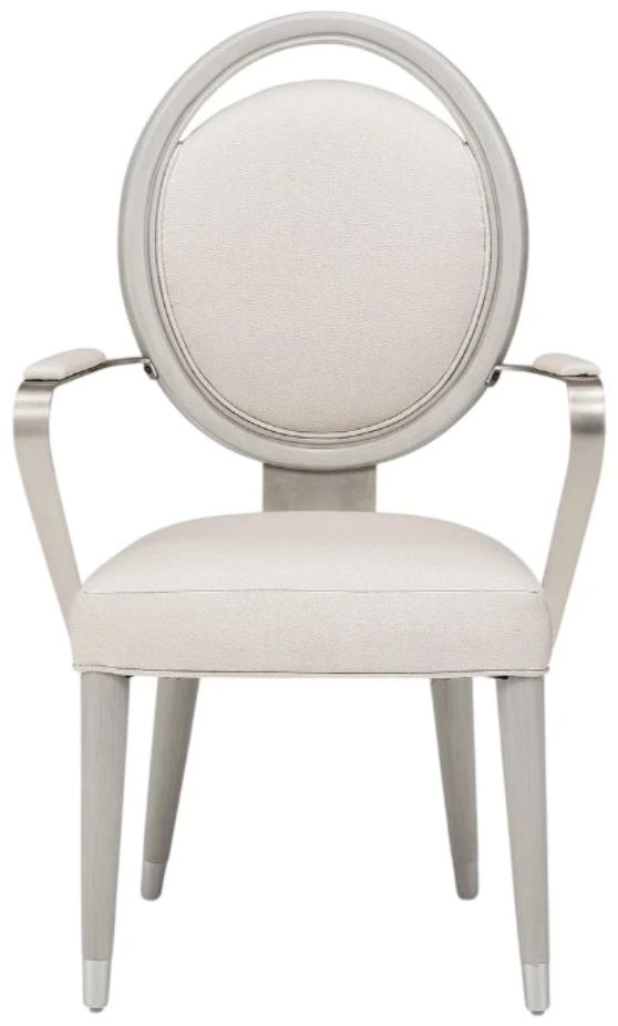 Michael Amini® Eclipse Ivory Jacquard/Moonlight Arm Chair-2
