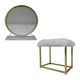 ACME Furniture Adao 2-Piece Brass/White Vanity Set-0