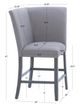 Powell® Seneca Gray Upholstered Corner Counter Height Stool-2