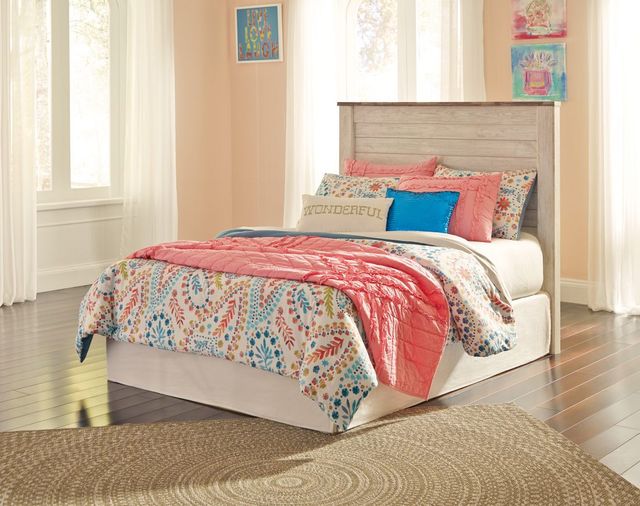 Signature Design by Ashley® Willowton Whitewash Full Panel Headboard-1
