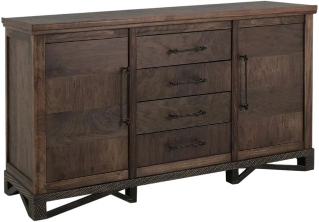 International Furniture Direct Walnut Reddish Brown Console-0