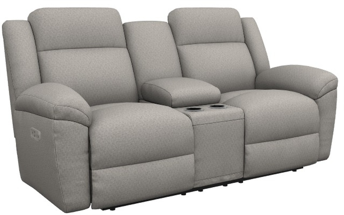 La-Z-Boy® Joel Stone Power Reclining Loveseat with Console and