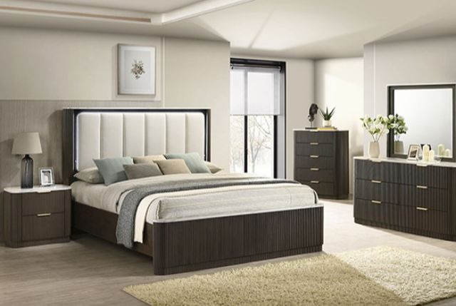 Furniture of America® Lantrisant Dark Walnut Nightstand-1