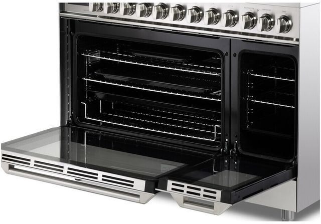 Verona® Ultima 48" Stainless Steel Freestanding Double Oven Pro Style Duel Fuel Range-3
