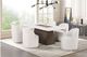 Furniture of America® Grasten 7-Piece White Dining Table Set with Dark Walnut Base-1