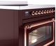 Ilve® Nostalgie II Noblesse 36'' Burgundy Pro Style Induction Range with Copper Trim-4