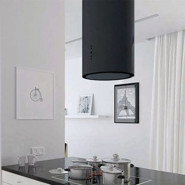 XO 16" Black Island Range Hood-3