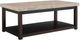 Elements International Kansas Espresso 3-Piece Beige/Espresso Occasional Table Set with Sofa Table-1