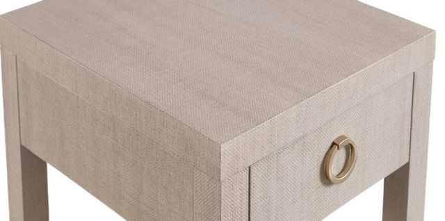 Bassett® Furniture Ventura Raffia Sand Grey Chairside Table-3