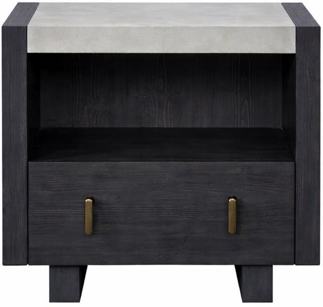 Bernards Moden Java Nightstand with Cement Top-2