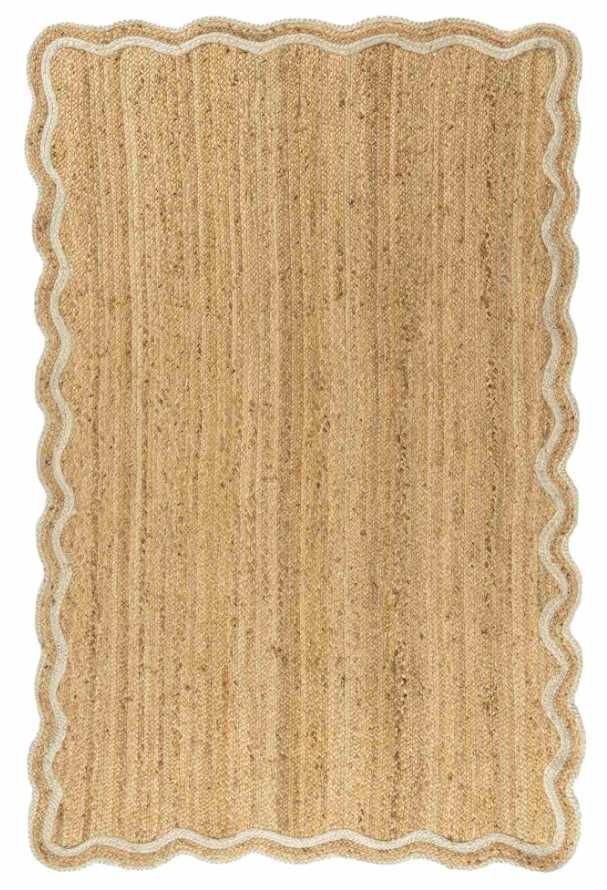 LR Home Scallop Natural/Ivory 5'x8' Area Rug-0