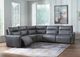 Benchcraft® ModZ 5-Piece Blue Power Reclining Modular Sectional-1