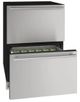 U-Line® Stainless Solid 24" Refrigerator Drawers-1