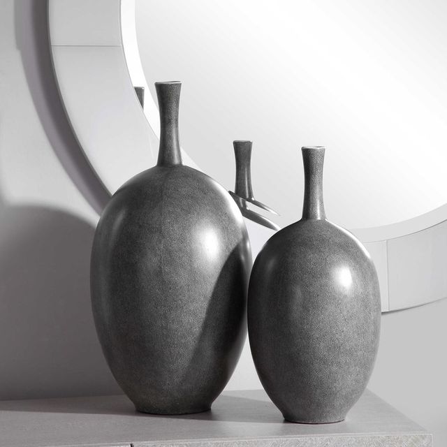 Uttermost® Riordan 2-Piece Black/White Vase Set-2