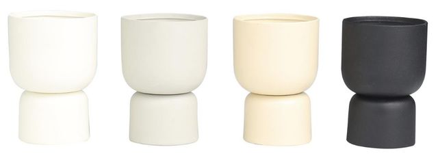 Deco Marche CosmoLiving by Cosmopolitan 4-Piece Black/Matte Gray/Tan/White 6" 2-Wick Scented Candle Set-2