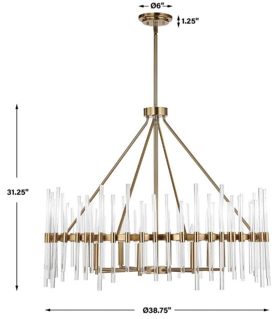 Uttermost® Crystal Warn Brass Chandelier-2
