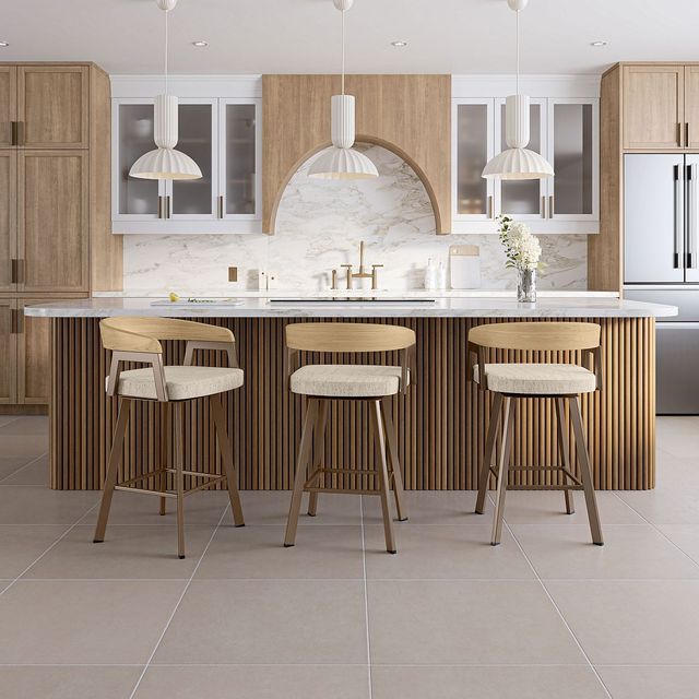 Amisco Customizable Carmela Swivel Bar Stool-1