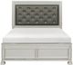 Homelegance® Bevelle Gray/Silver Queen Upholstered Panel Bed-1