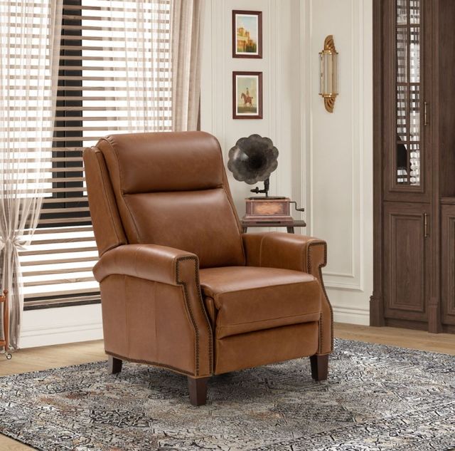 BarcaLounger® Byron Chaps Saddle Leather Power Recliner-2